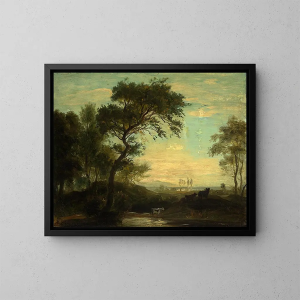 Landschaftsstudie - Emil Lugo — gerahmtes Bild an der Wand