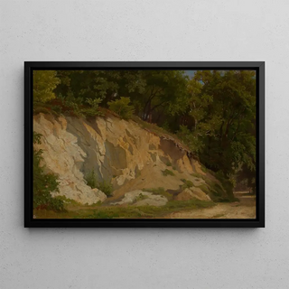 Emil Lugo - Waldweg mit Felshang.webp