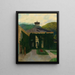 Schloss vor einer hügeligen Landschaft - Emil Orlik — gerahmtes Bild an der Wand