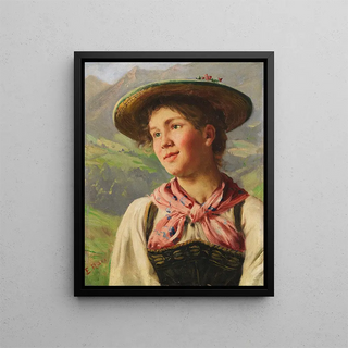 Emil Rau - Mdchen in alpenlndischer Tracht.webp