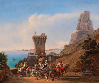 Familie auf dem Weg - Emil Theodor Richter — Ansicht des Kunstwerks