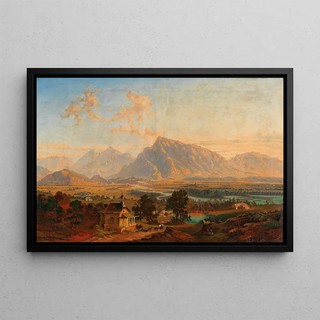 Emil Theodor Richter - Salzburg mit dem Untersberg in der Ferne.webp
