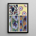 Blumen-Gemälde mit neuen Farbdesigns Pl09 - Émile-Allain Séguy — gerahmtes Bild an der Wand