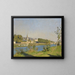 Dorf am Flussufer - Émile-Louis Foubert — gerahmtes Bild an der Wand