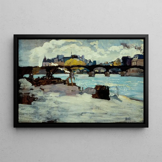 Emile Antoine Guillier - Le Pont des Arts et la pointe de lle de la Cit.webp