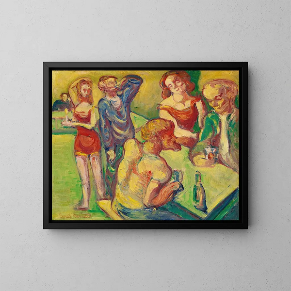 Au cabaret - Émile Bernard — gerahmtes Bild an der Wand