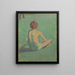 Junge sitzt im Gras - Émile Bernard — gerahmtes Bild an der Wand