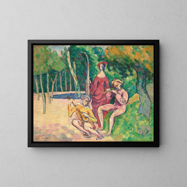 Konzert im Freien oder Fest im Freien - Émile Bernard — gerahmtes Bild an der Wand