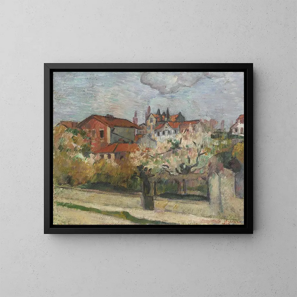 Garten in Blumen - Émile Bernard — gerahmtes Bild an der Wand