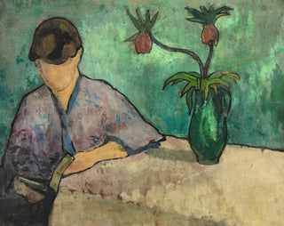 Emile Bernard - Jeune femme lisant en kimono.webp