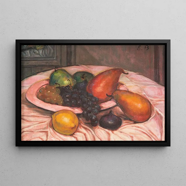 Stillleben mit Früchten - Émile Bernard — gerahmtes Bild an der Wand