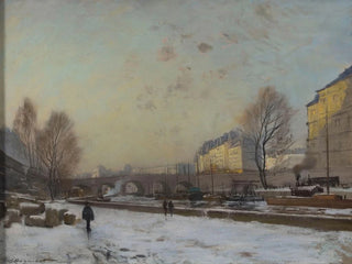 Le Pont Neuf, Ufer des Quai des Grands Augustins - Émile Cagniart — Ansicht des Kunstwerks