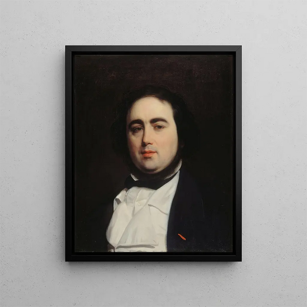 Portrait von Jules Janin 1804-1874 Schriftsteller und Kritiker - Émile Champmartin — gerahmtes Bild an der Wand