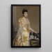 Portrait einer eleganten Frau mit einem Papillon - Émile Charles Wauters — gerahmtes Bild an der Wand