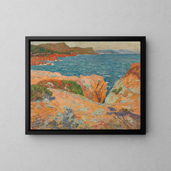 Nachmittag in Estrel, Côte d'Azur - Émile Claus — gerahmtes Bild an der Wand