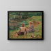 Kinder in einer Landschaft - Émile Claus — gerahmtes Bild an der Wand