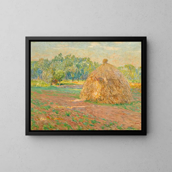 Heuhaufen - Émile Claus — gerahmtes Bild an der Wand