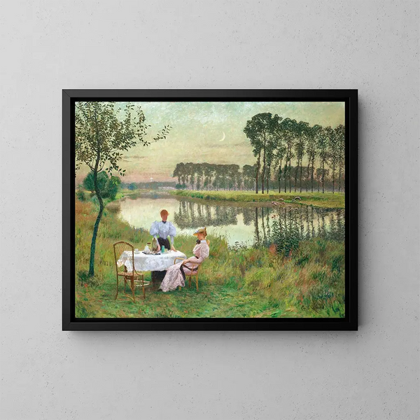 Sommerabend - Émile Claus — gerahmtes Bild an der Wand