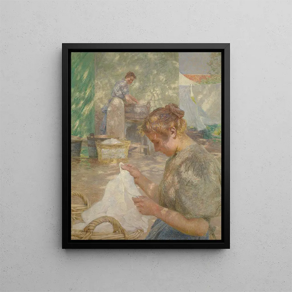 Sonniger Tag - Émile Claus — gerahmtes Bild an der Wand