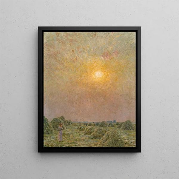 Sonnenuntergang - Émile Claus — gerahmtes Bild an der Wand