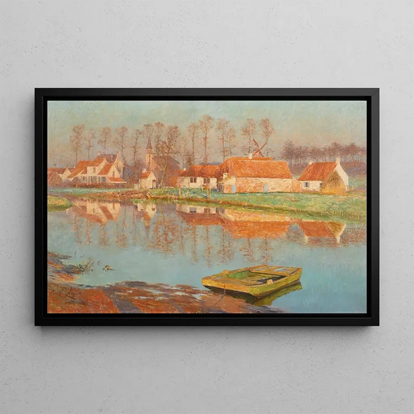 Dorf von Deurle - Émile Claus — gerahmtes Bild an der Wand