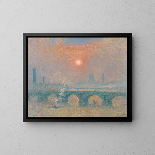 Pont de Waterloo, London - Émile Claus — gerahmtes Bild an der Wand