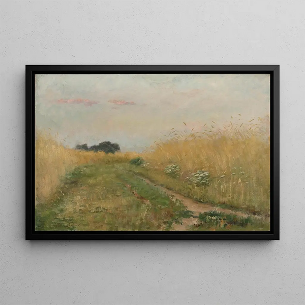 Sommerlandschaft Weizenfeld - Émile Claus — gerahmtes Bild an der Wand