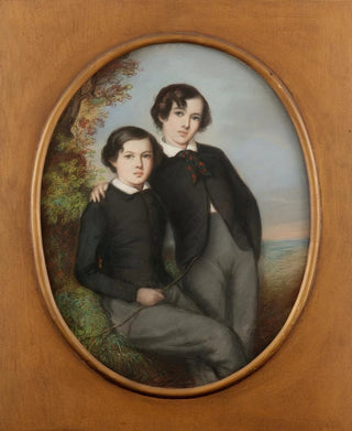 Emile Francois Dessain - Portrait of J McNeill Whistler and His Brother William Dr William Whistler.webp