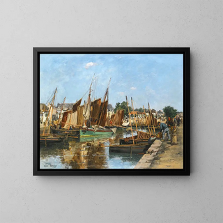 Emile Louis Vernier - Bateaux Au Port.webp