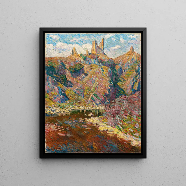Château de Crozant dominierend die Creuse - Émile Othon Friesz — gerahmtes Bild an der Wand