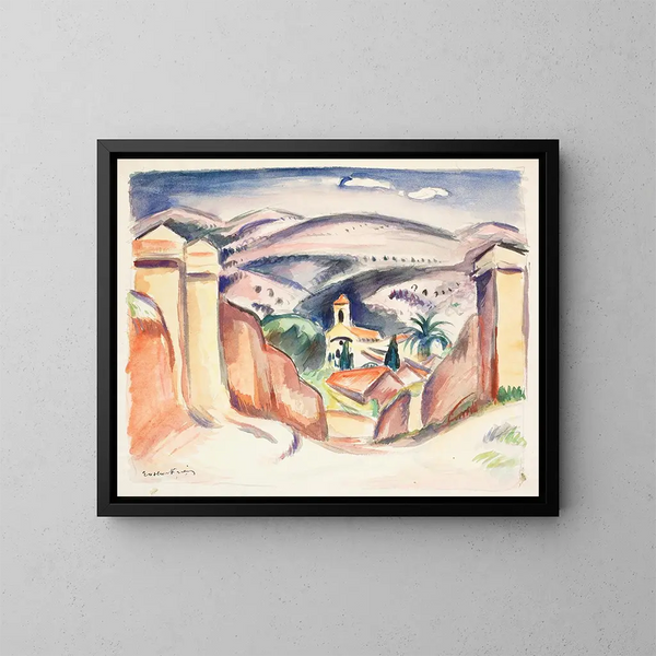 L'entrée de Cassis, aussi appelée le Cloître de Cassis - Émile Othon Friesz — gerahmtes Bild an der Wand