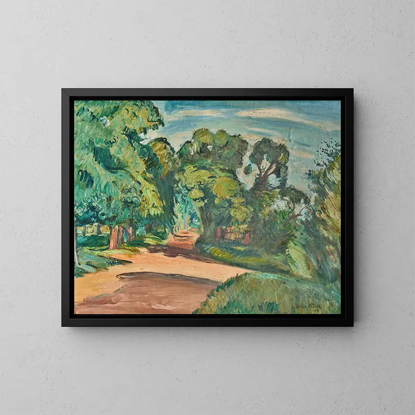 Die Wegkreuzung - Émile Othon Friesz — gerahmtes Bild an der Wand