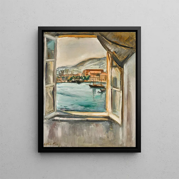 Die Fenster am Hafen von Toulon - Émile Othon Friesz — gerahmtes Bild an der Wand