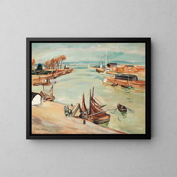 Der Hafen von Honfleur - Émile Othon Friesz — gerahmtes Bild an der Wand