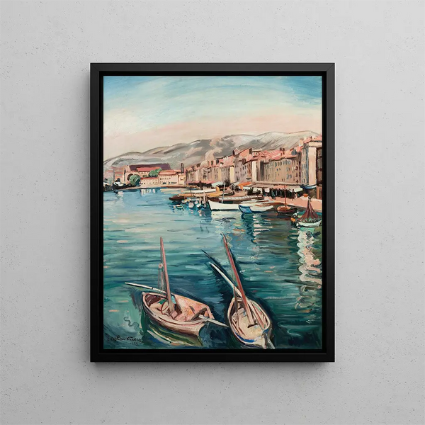 Das Hafen von Toulon - Émile Othon Friesz — gerahmtes Bild an der Wand
