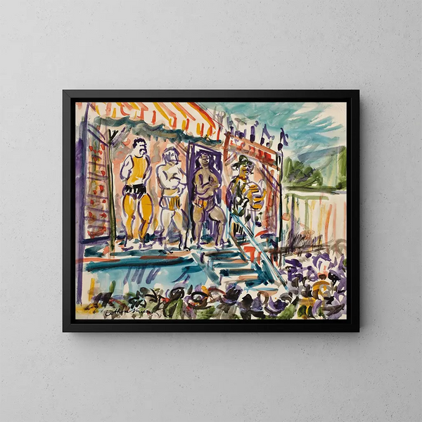 Der Schauspiel - Émile Othon Friesz — gerahmtes Bild an der Wand