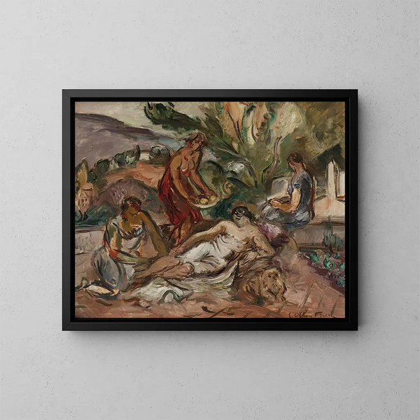 Die Badenden - Émile Othon Friesz — gerahmtes Bild an der Wand