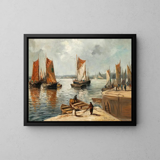 Port normand - Émile Othon Friesz — gerahmtes Bild an der Wand