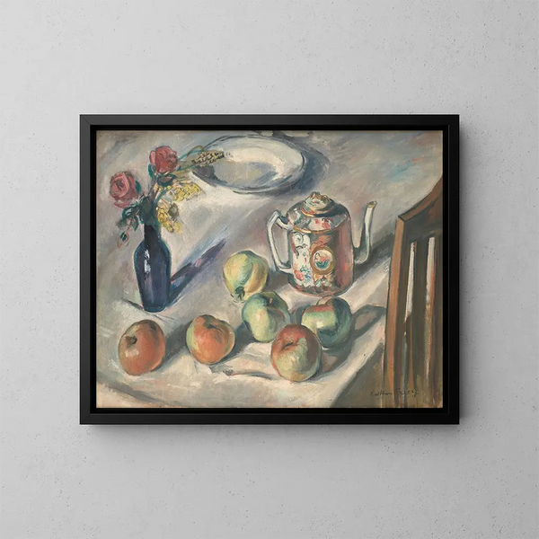 Stillleben mit Äpfeln - Émile Othon Friesz — gerahmtes Bild an der Wand