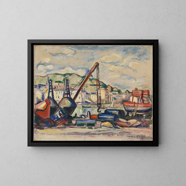 Der Hafen von Honfleur - Émile Othon Friesz — gerahmtes Bild an der Wand