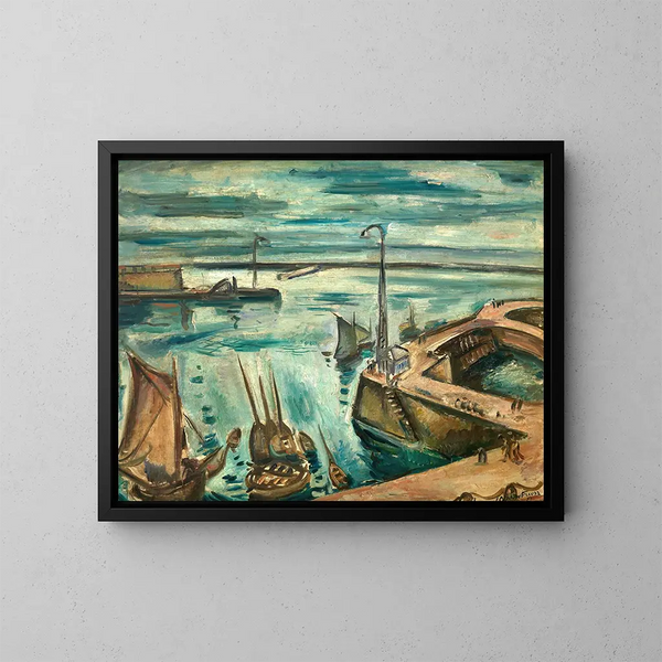 Le Port du Havre - Émile Othon Friesz — gerahmtes Bild an der Wand