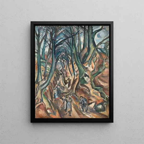 Die Straße unten im Winter - Émile Othon Friesz — gerahmtes Bild an der Wand