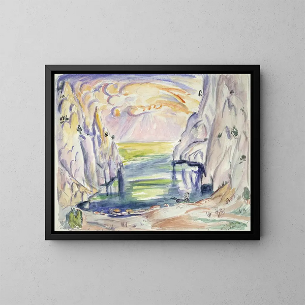 Weinberg bei Vaux Cassis - Émile Othon Friesz — gerahmtes Bild an der Wand