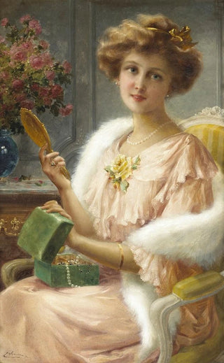 Emile Vernon - A Young Lady With A Mirror.webp