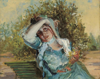Mädchen mit Blumen - Emilio Sala y Francés — Ansicht des Kunstwerks