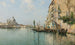 An der Mündung des Großen Kanals, Santa Maria della Salute in der Ferne - Emilio Sánchez Perrier — Ansicht des Kunstwerks