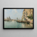 An der Mündung des Großen Kanals, Santa Maria della Salute in der Ferne - Emilio Sánchez Perrier — gerahmtes Bild an der Wand