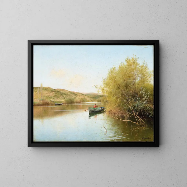 an der Flussufer - Emilio Sánchez Perrier — gerahmtes Bild an der Wand