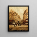 La rue Galande - Emmanuel Lansyer — gerahmtes Bild an der Wand