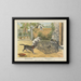 Die Maus und die Katze - Emrik Binger — gerahmtes Bild an der Wand